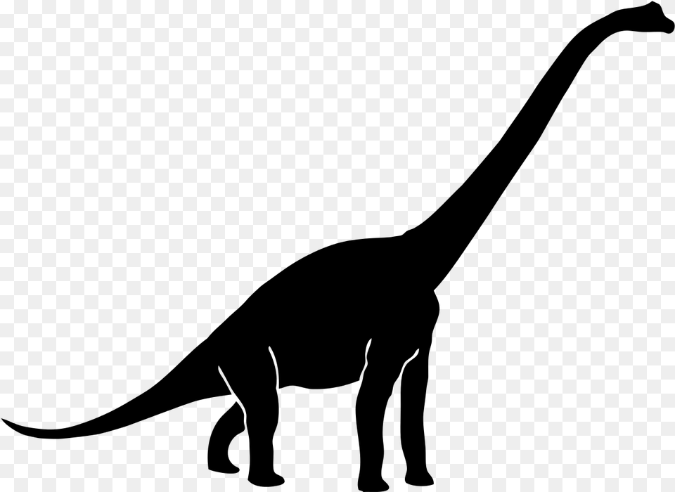 Long Neck Dinosaur Silhouette Free Png Download