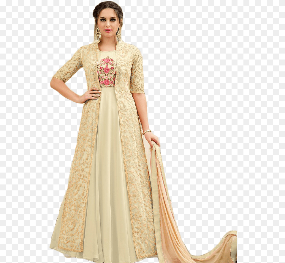 Long Net Jacket Indian, Wedding Gown, Clothing, Dress, Evening Dress Png Image