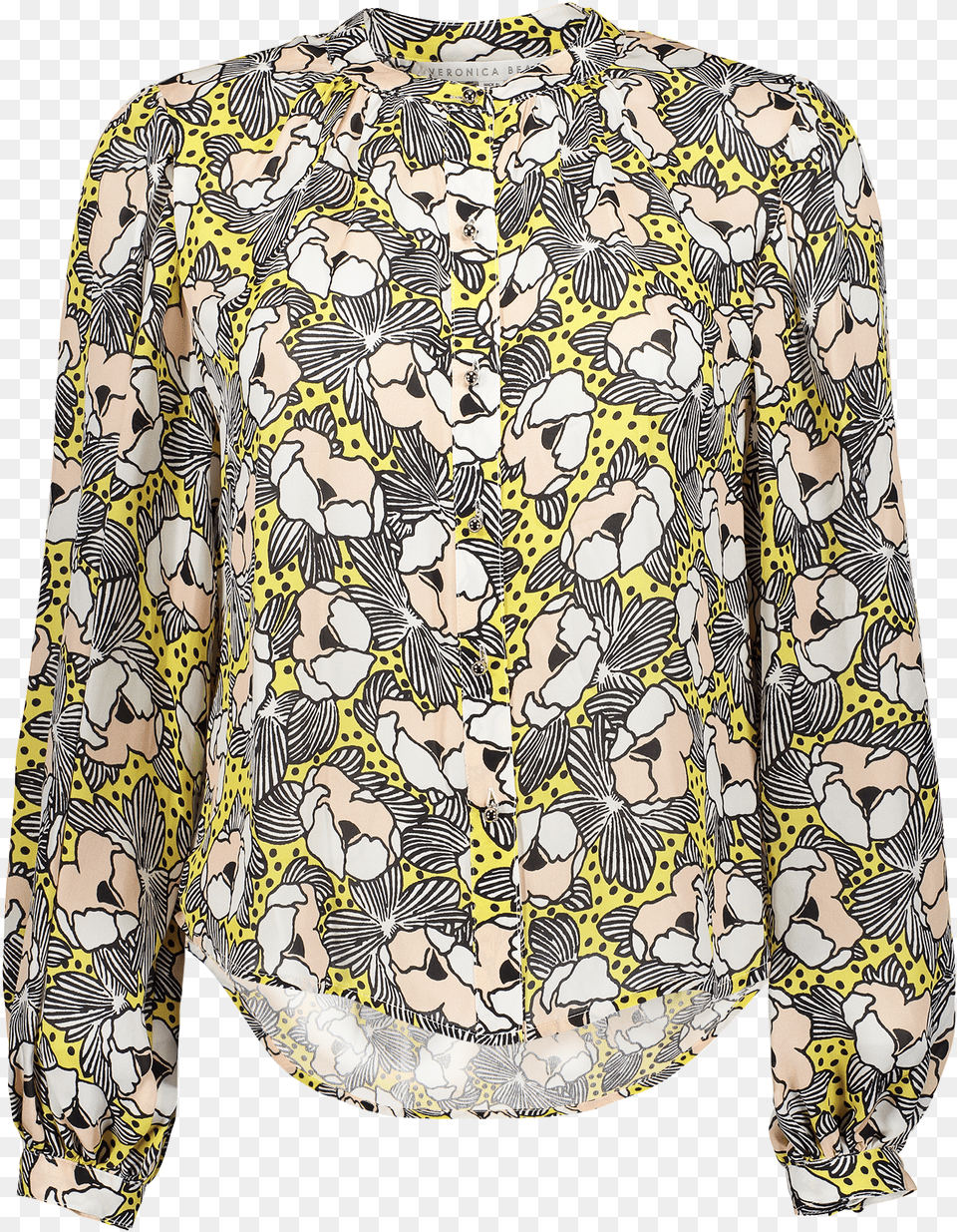 Long Sleeve Ashlynn Blouse Floral Yellow Blouse, Clothing, Pattern, Long Sleeve, Jacket Free Png