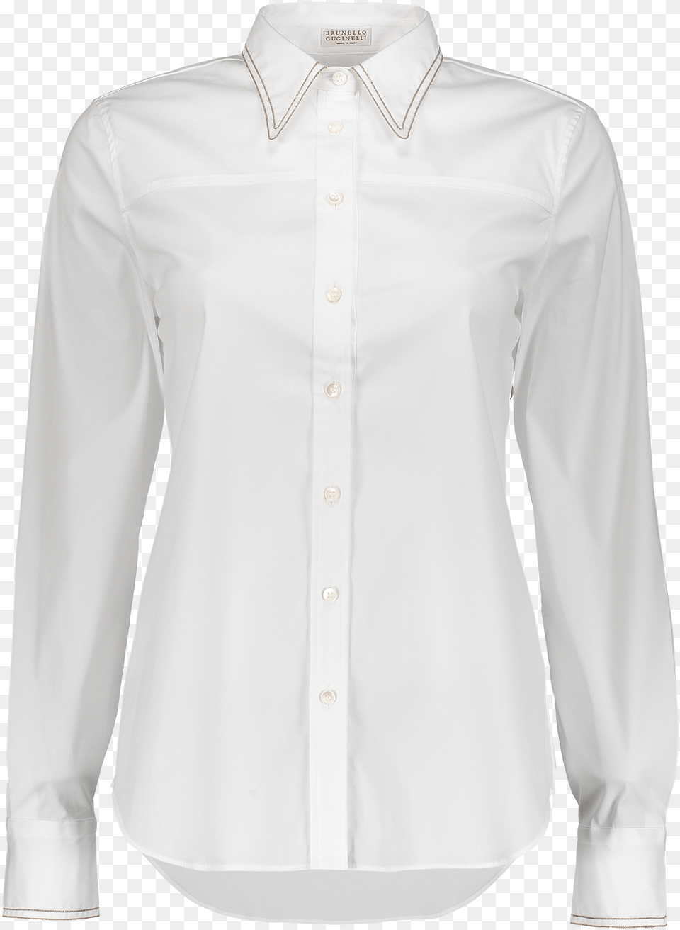 Long Sleeve Button Up Blouse In White, Clothing, Dress Shirt, Long Sleeve, Shirt Free Png