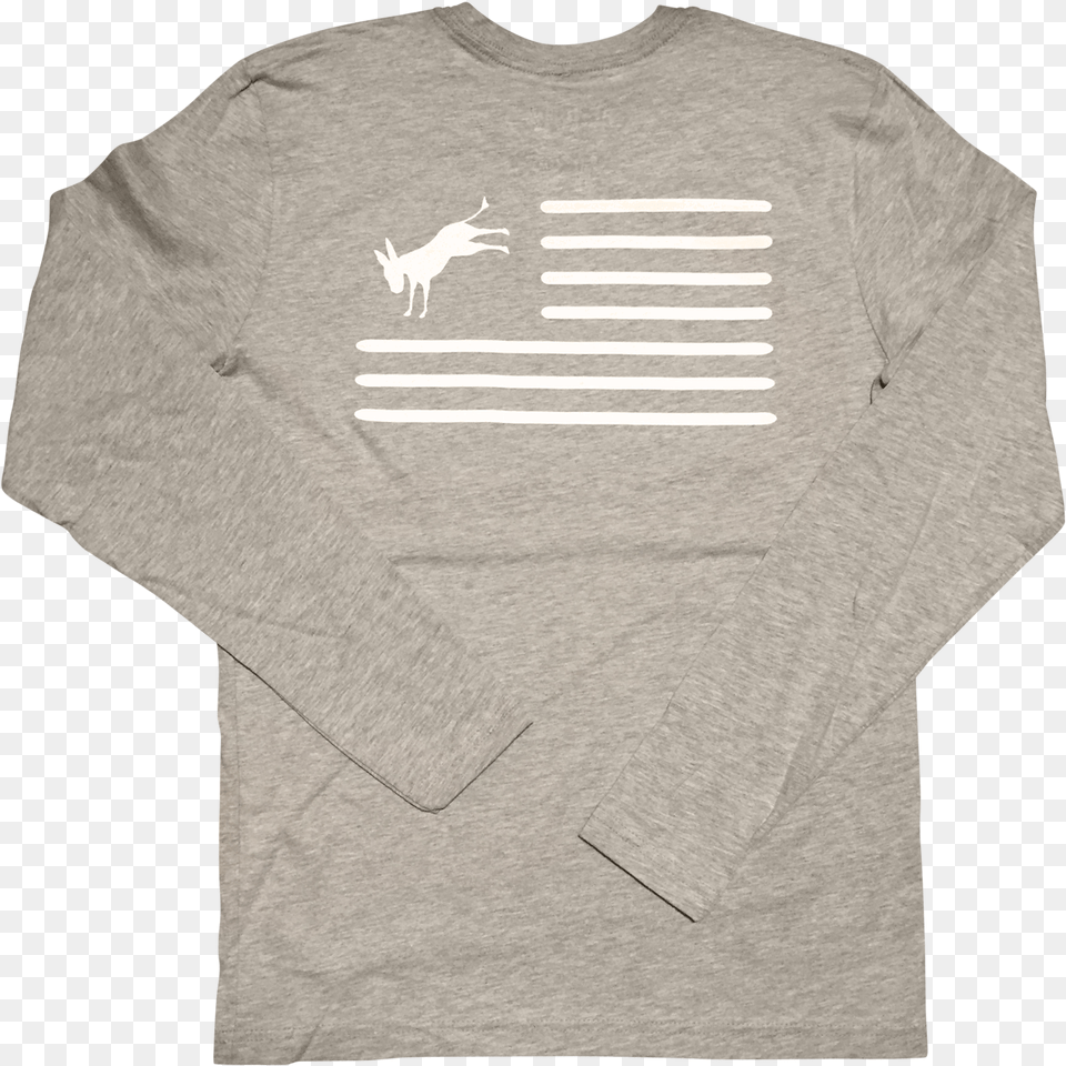 Long Sleeve Flag Tee, T-shirt, Clothing, Long Sleeve, Person Png Image