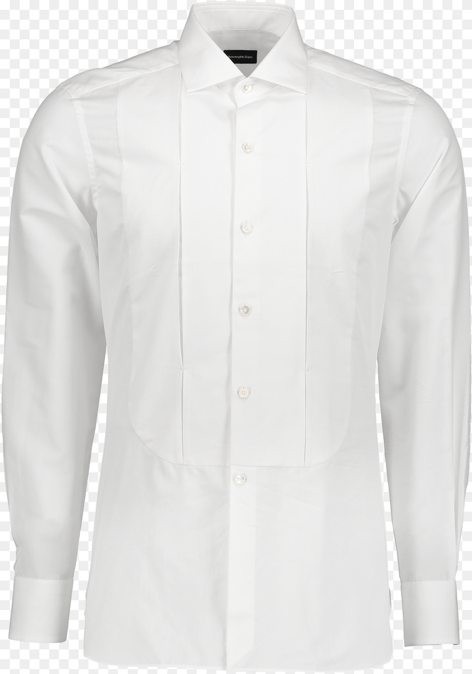 Long Sleeve Formal Shirt Pleat White, Clothing, Dress Shirt, Long Sleeve Free Png