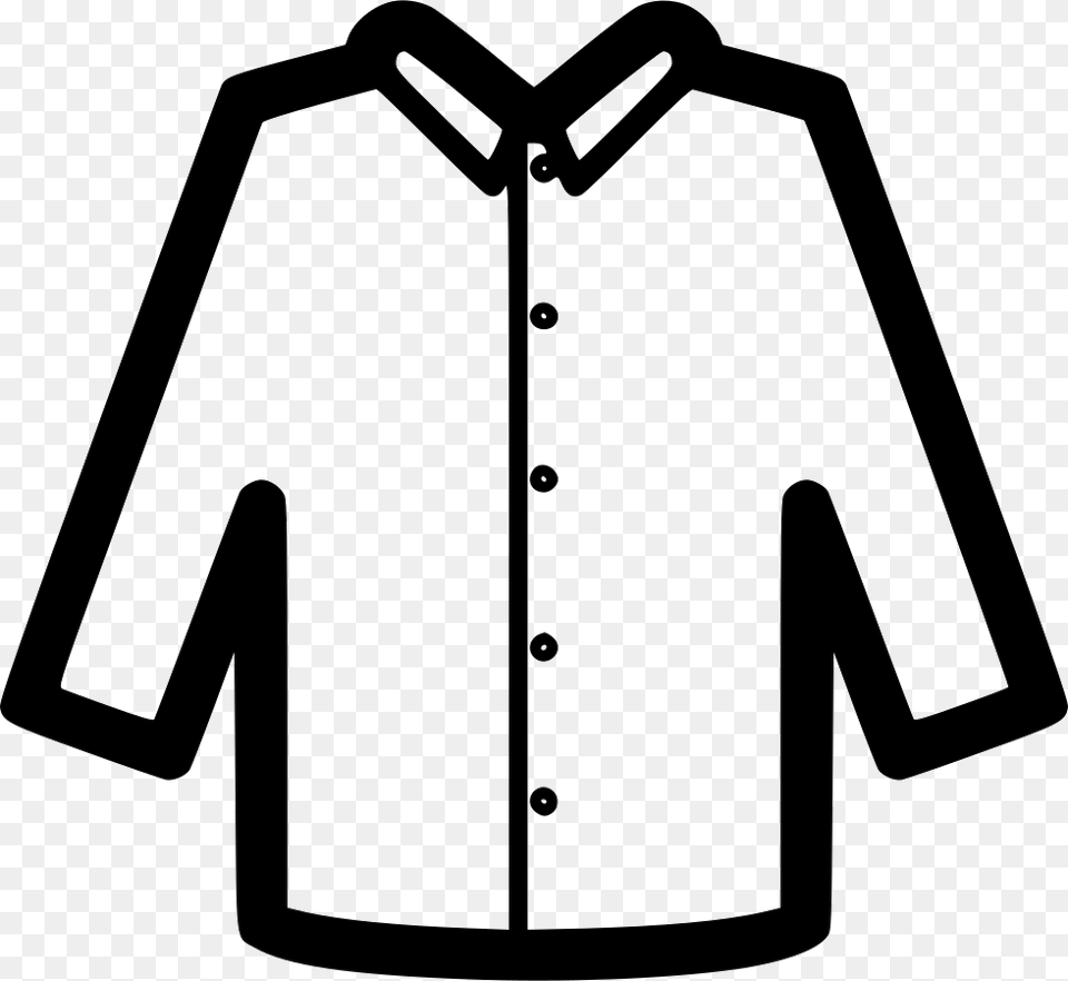 Long Sleeve Shirt Comments Long Sleeve Shirt Icon Transparent, Clothing, Coat, Long Sleeve Free Png Download