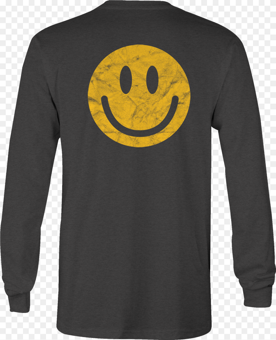 Long Sleeve Tshirt Happy Yellow Smile Face Logo, Clothing, Long Sleeve, T-shirt, Coat Png Image