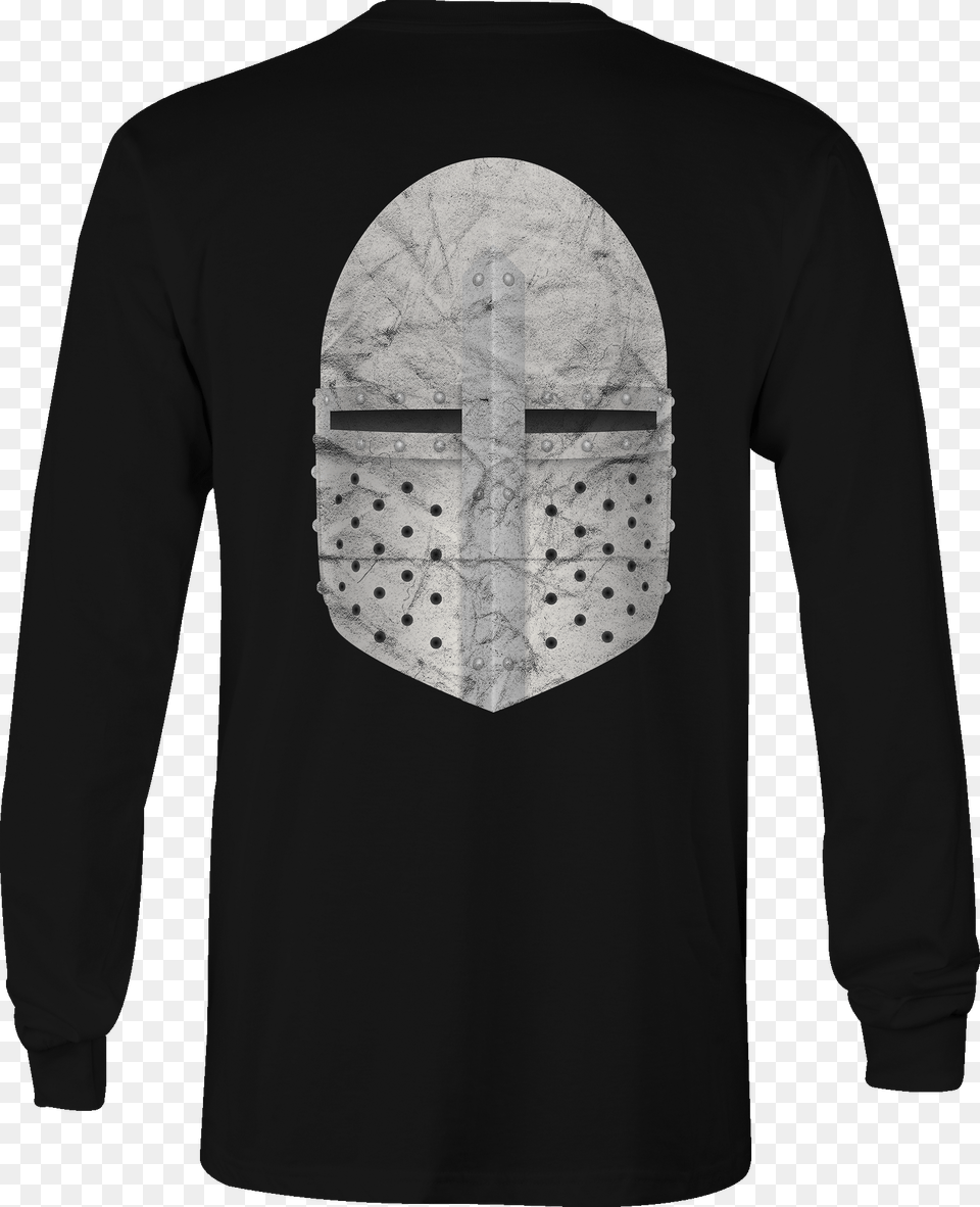 Long Sleeve Tshirt Medieval Middle Ages Knight Helmet T Shirt, Clothing, Long Sleeve, Coat, Hood Free Png Download