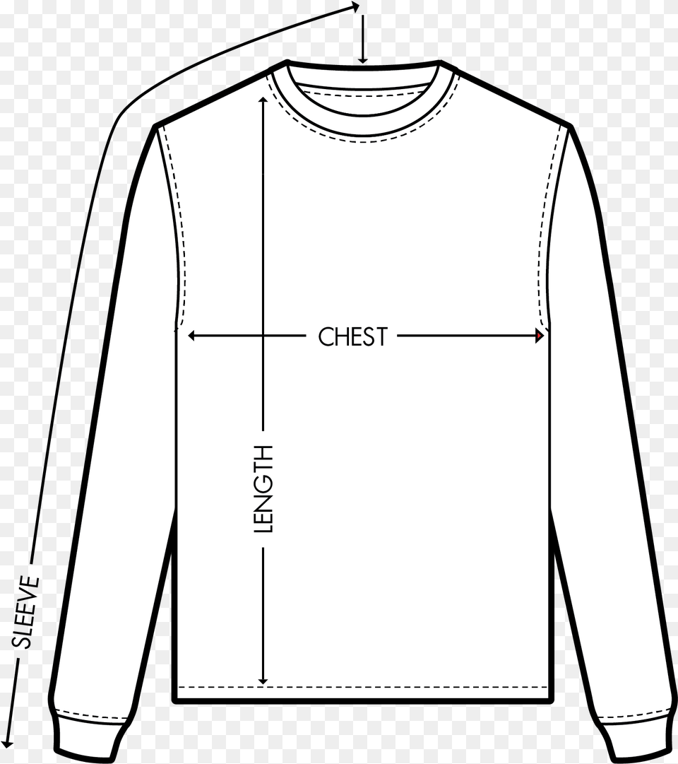 Long Sleeved T Shirt, Chart, Clothing, Long Sleeve, Plot Png Image