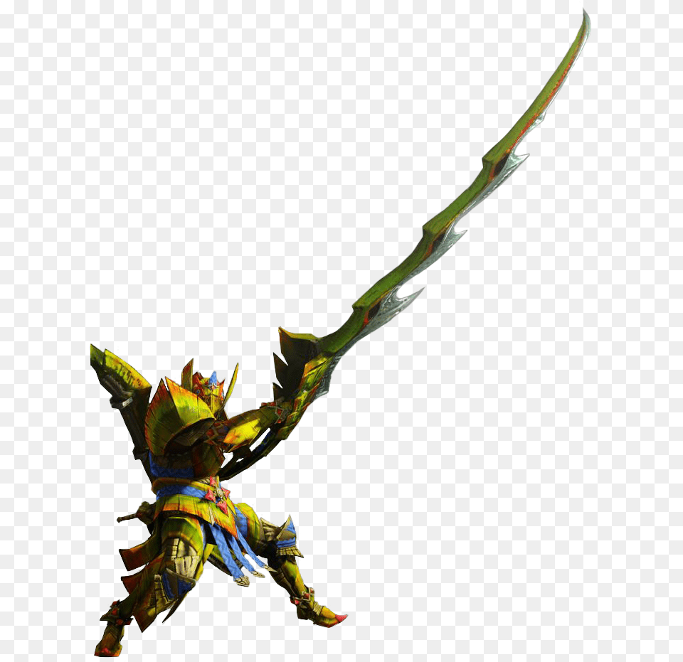 Long Sword Equipment Render 001 Monster Hunter Najarala Longsword, Weapon, Blade, Dagger, Knife Free Png