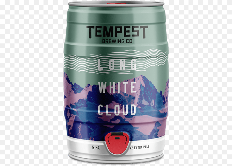 Long White Cloud Nz Extra Pale Ale 5l Mini Keg Tempest Cylinder, Barrel, Can, Tin, Alcohol Free Png Download