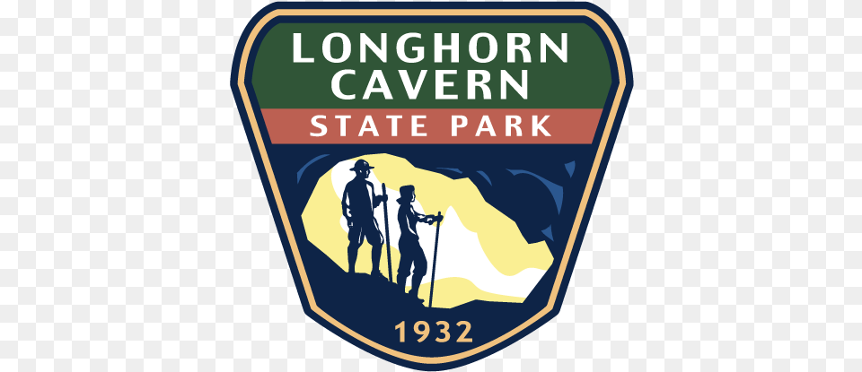 Longhorn Cavern State Park Texas State Park Logo, Adult, Male, Man, Person Free Transparent Png