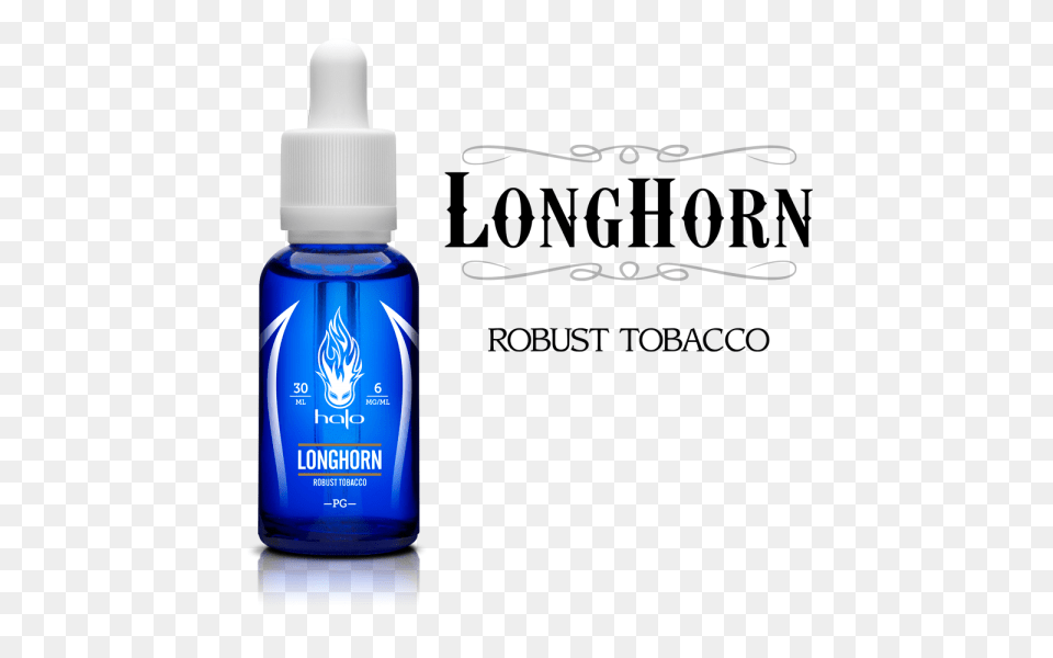 Longhorn E Liquid Cigar Tobacco Flavored E Juice Halo, Bottle, Cosmetics, Perfume, Aftershave Png