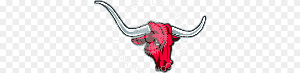 Longhorn Head Looking Right, Animal, Cattle, Livestock, Mammal Free Png Download
