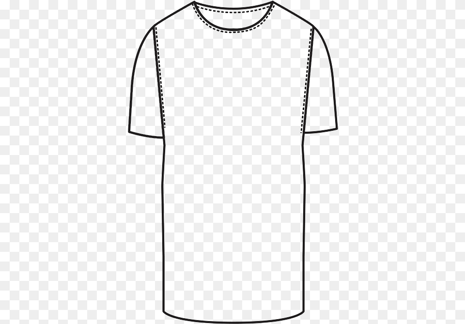 Longline T Shirt Template, Clothing, T-shirt, Sleeve Free Png Download