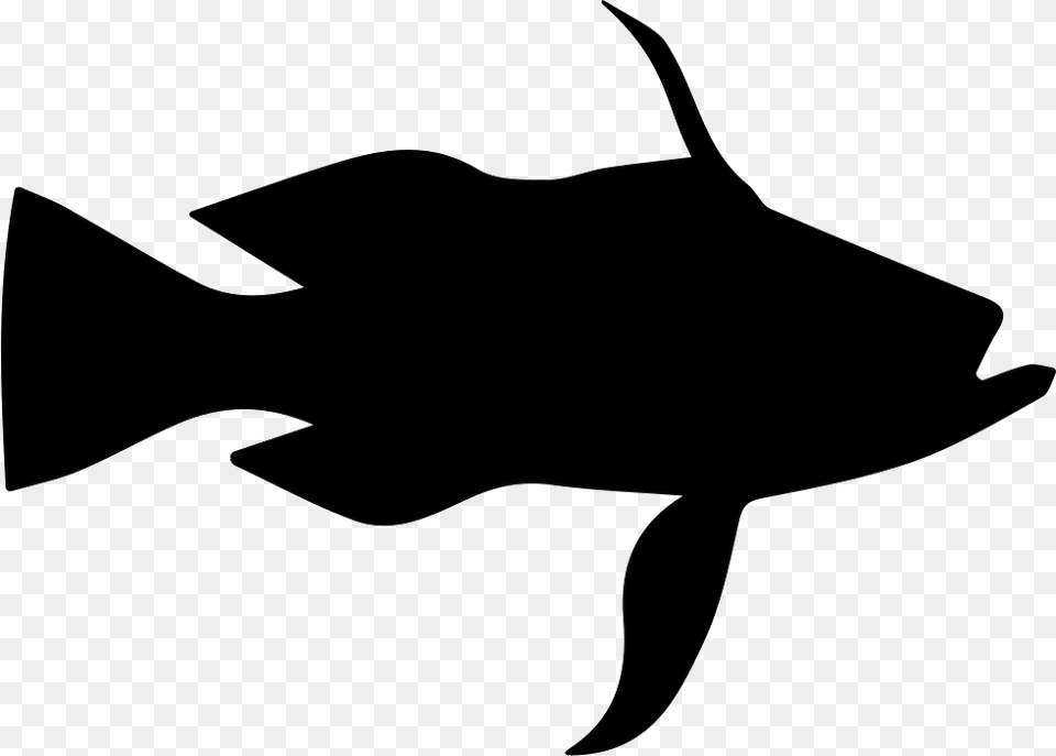 Longtail Bass Fish Shape Clip Art, Silhouette, Stencil, Animal, Sea Life Free Transparent Png