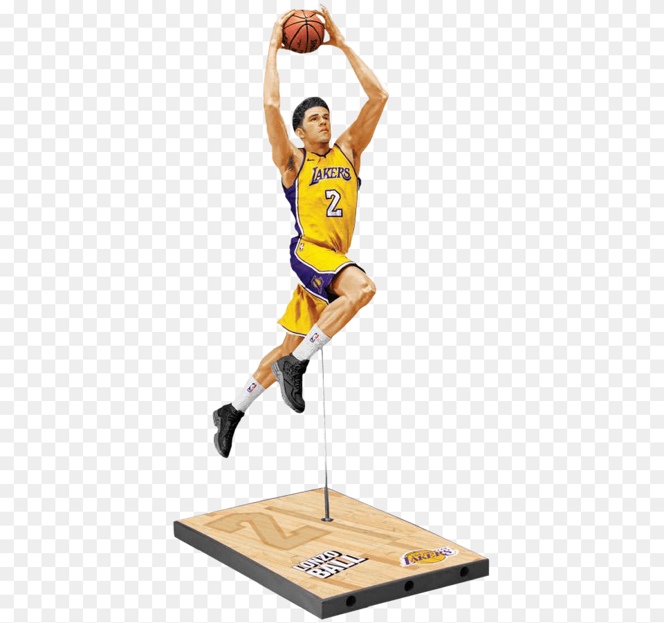 Lonzo Ball 7 Action Figure By Mcfarlane Toys Lonzo Ball Mcfarlane, Basketball, Basketball (ball), Sport, Person Free Png Download