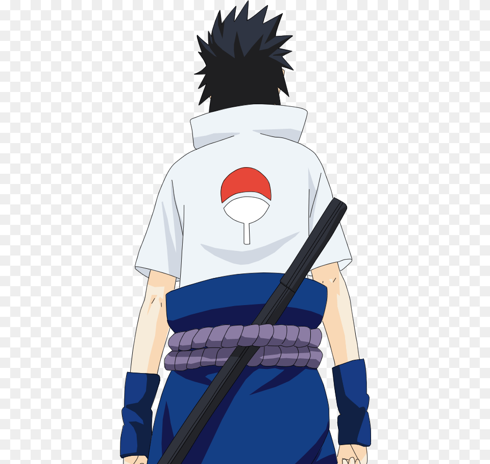 Look At Sasuke39s Outfit From The Back Naruto Wallpaper Iphone, Publication, Book, Comics, Person Free Png Download