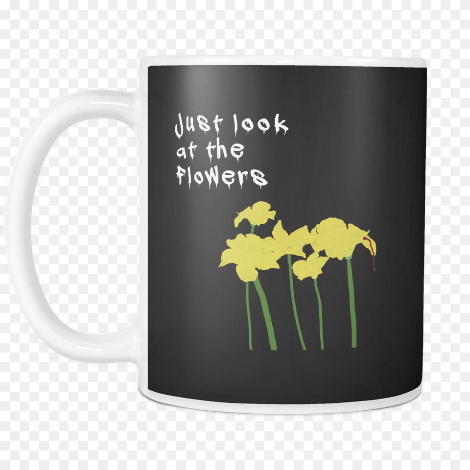 Look At The Flowers Mug Ib Walking Dead Mug, Cup, Flower, Plant, Beverage Free Png