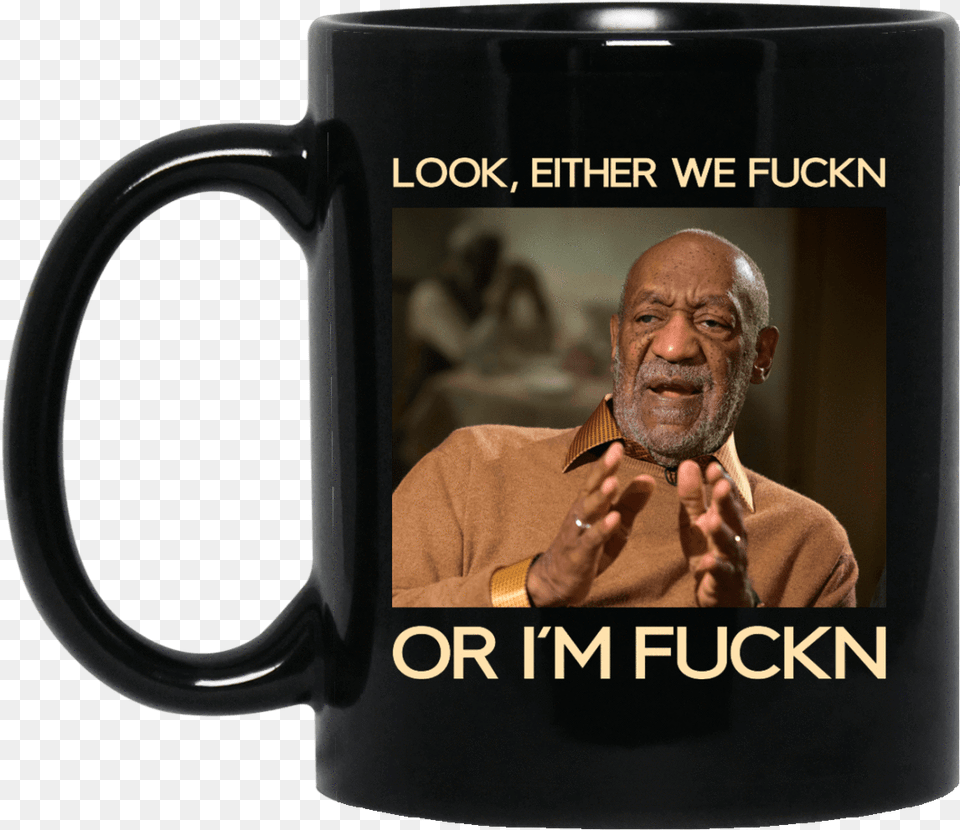Look Either We Fuckn Or I39m Fuckn 2018 Bill Cosby Memes, Cup, Adult, Man, Male Free Transparent Png