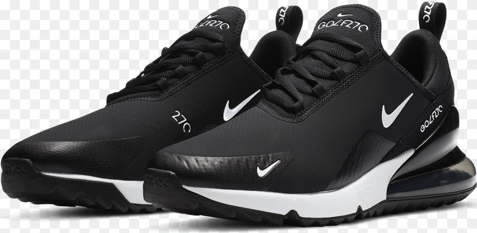 Look Legendary In The Nike Air Max 270 G Nike Golf 270 Black, Clothing, Footwear, Shoe, Sneaker Free Png