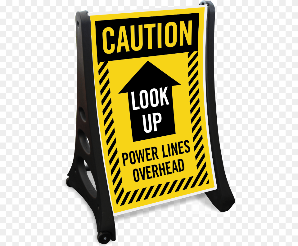 Look Up Power Lines Overhead Sidewalk Sign Kiss And Drop Off, Fence, Gas Pump, Machine, Pump Free Png Download