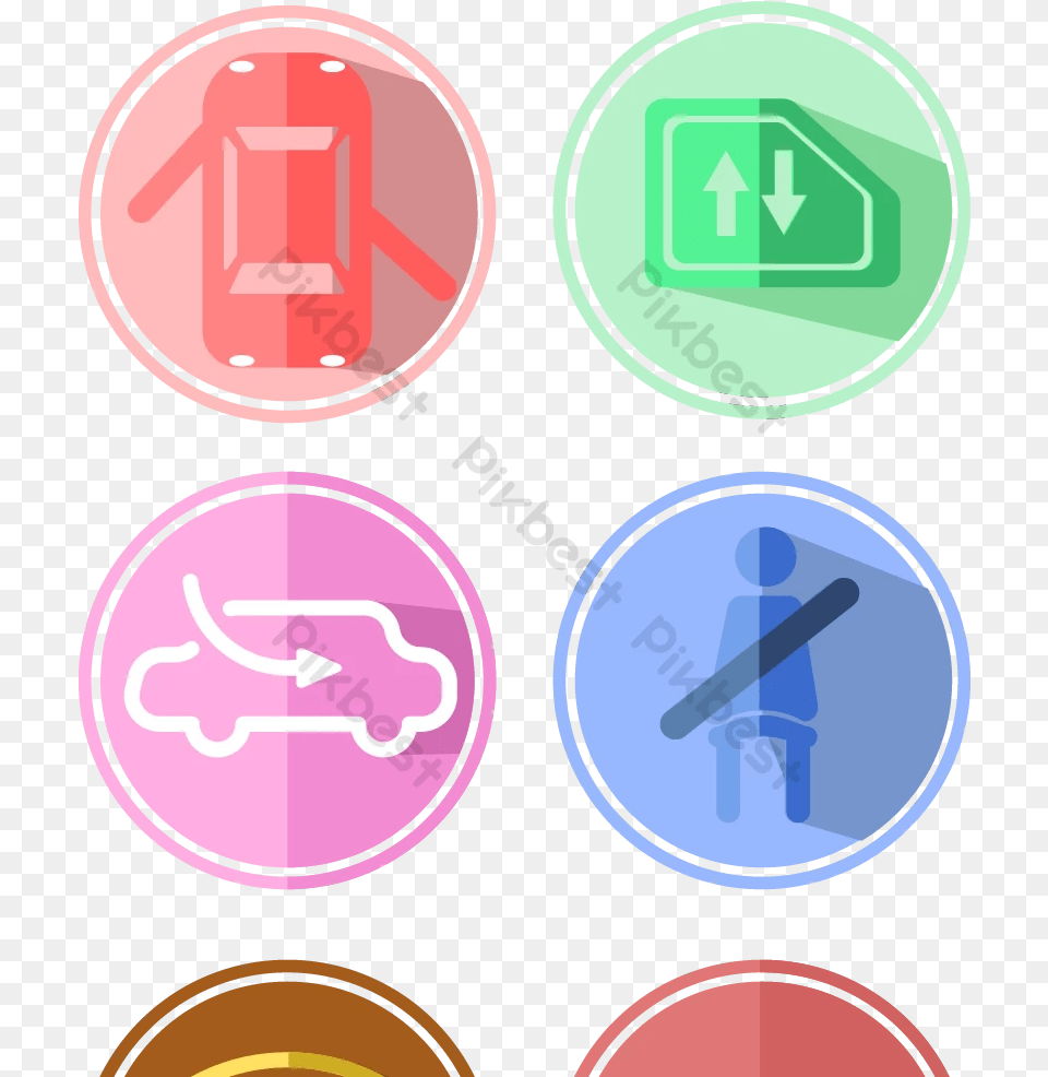 Looking Down Car Theme Icon Ai Free Download Pikbest Circle, Light, Symbol, Sign, Traffic Light Png Image