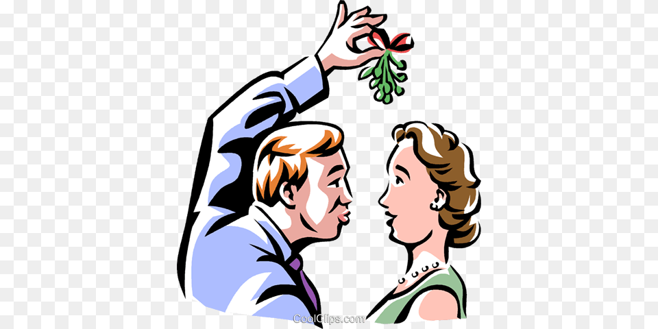 Looking For A Kiss Under The Mistletoe Royalty Vector Clip, Adult, Person, Woman, Female Free Transparent Png