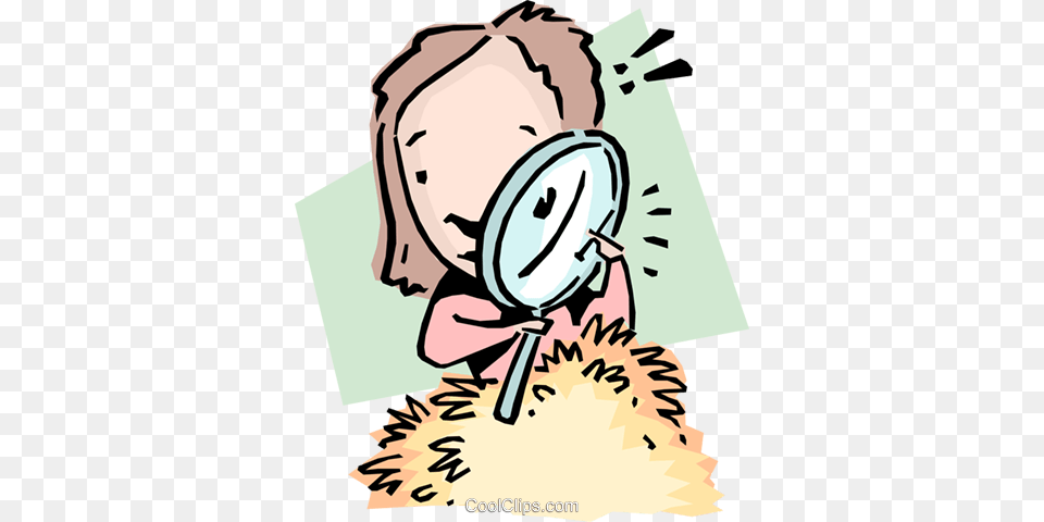 Looking For A Needle In A Haystack Royalty Free Vector Clip Art, Baby, Person, Photography, Magnifying Png