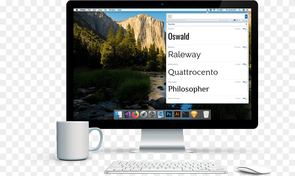 Looking For A Similar Way To Work With Fonts Icons Yosemite National Park Yosemite Valley, Computer, Screen, Pc, Monitor Png Image