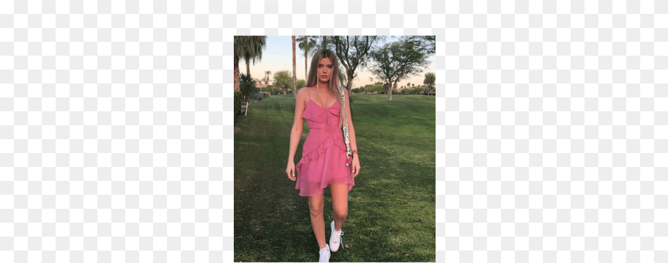 Looking For This Pink Dress Alissa Violet Wore Alissa Violet Pink Dress, Person, Grass, Girl, Female Free Png Download