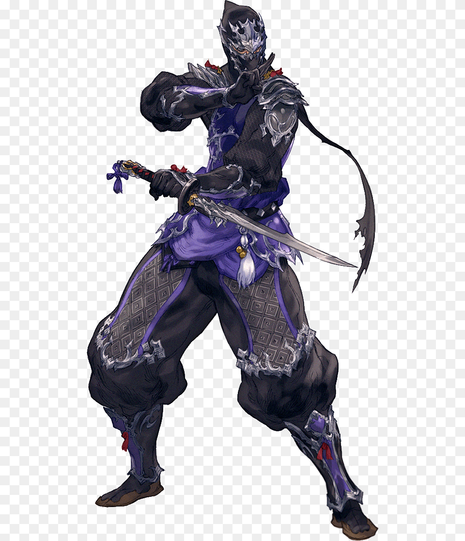 Looks Like Rain From Mk Final Fantasy Xiv Ninja, Person, Sword, Weapon Free Png Download