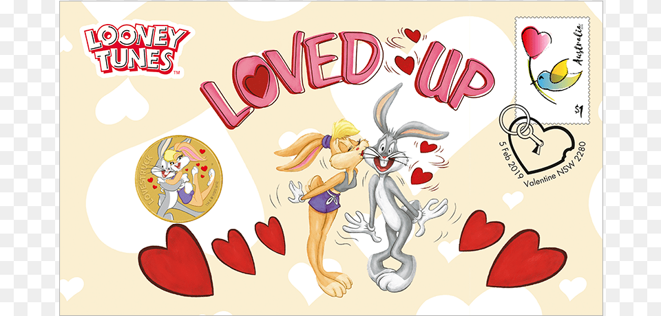 Looney Tunes Lovestruck Postal Numismatic Cover Product Looneytunes 2019, Book, Comics, Envelope, Greeting Card Free Png