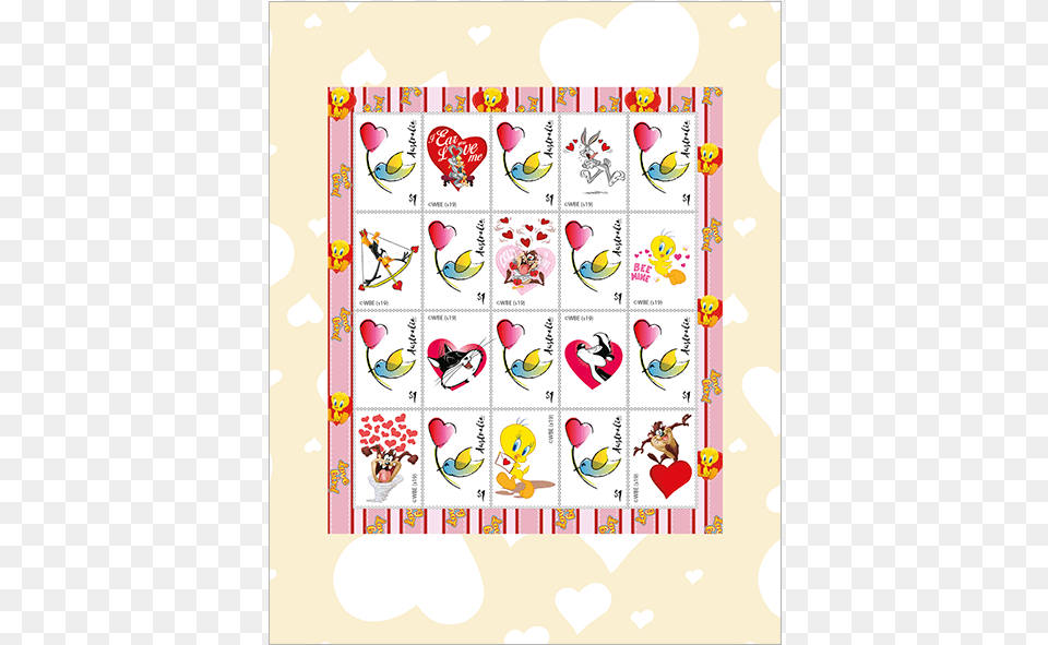 Looney Tunes Lovestruck Stamp Pack Product Photo Internal Cartoon, Text Free Png Download