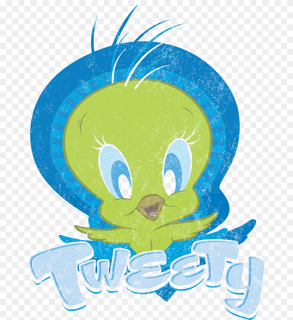 Looney Tunes Tweety Swirl Women39s T Shirt Cartoon, Art, Book, Comics, Publication Free Png