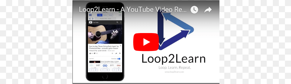 Loop Learn App Slow Down Any Video Online Advertising, Electronics, Mobile Phone, Phone, Guitar Free Png