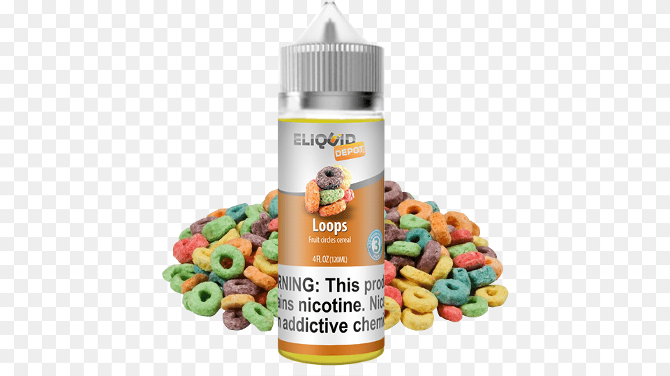 Loops Vape Juice By E Liquid Depot Review Home Cloudmaker Cereal De Froot Loops, Bowl, Bottle, Shaker, Food Free Transparent Png