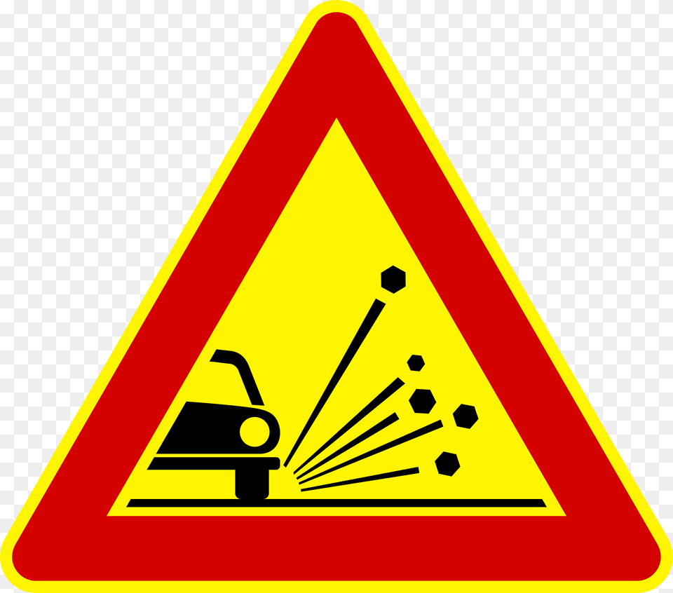 Loose Chippings Clipart, Sign, Symbol, Road Sign Free Png Download