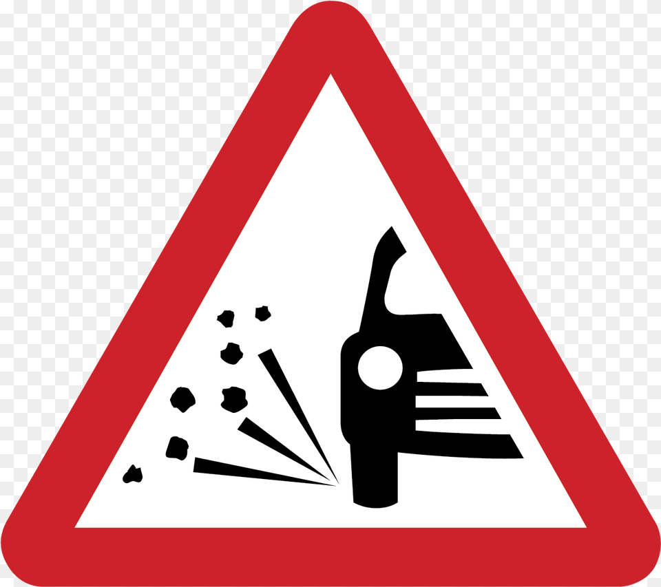 Loose Chippings Sign, Symbol, Road Sign Free Png Download