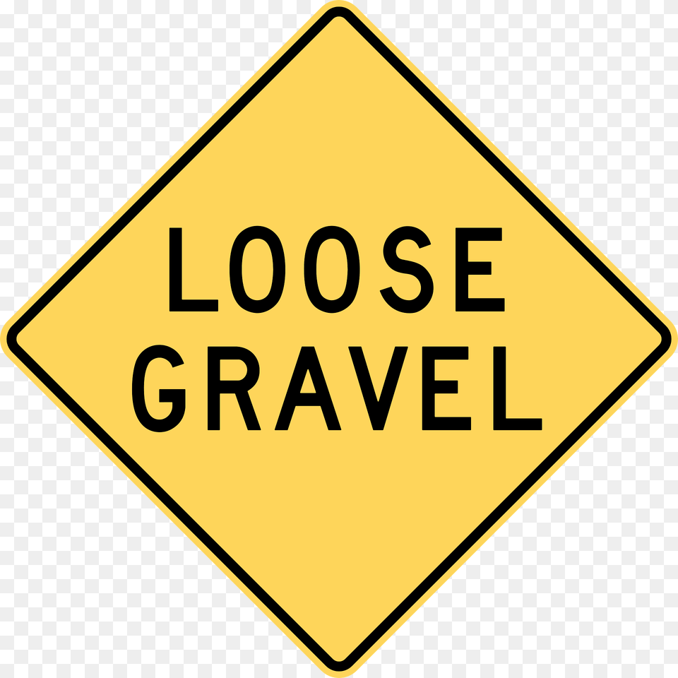 Loose Road Surface Sign In British Columbia Clipart, Road Sign, Symbol Png Image