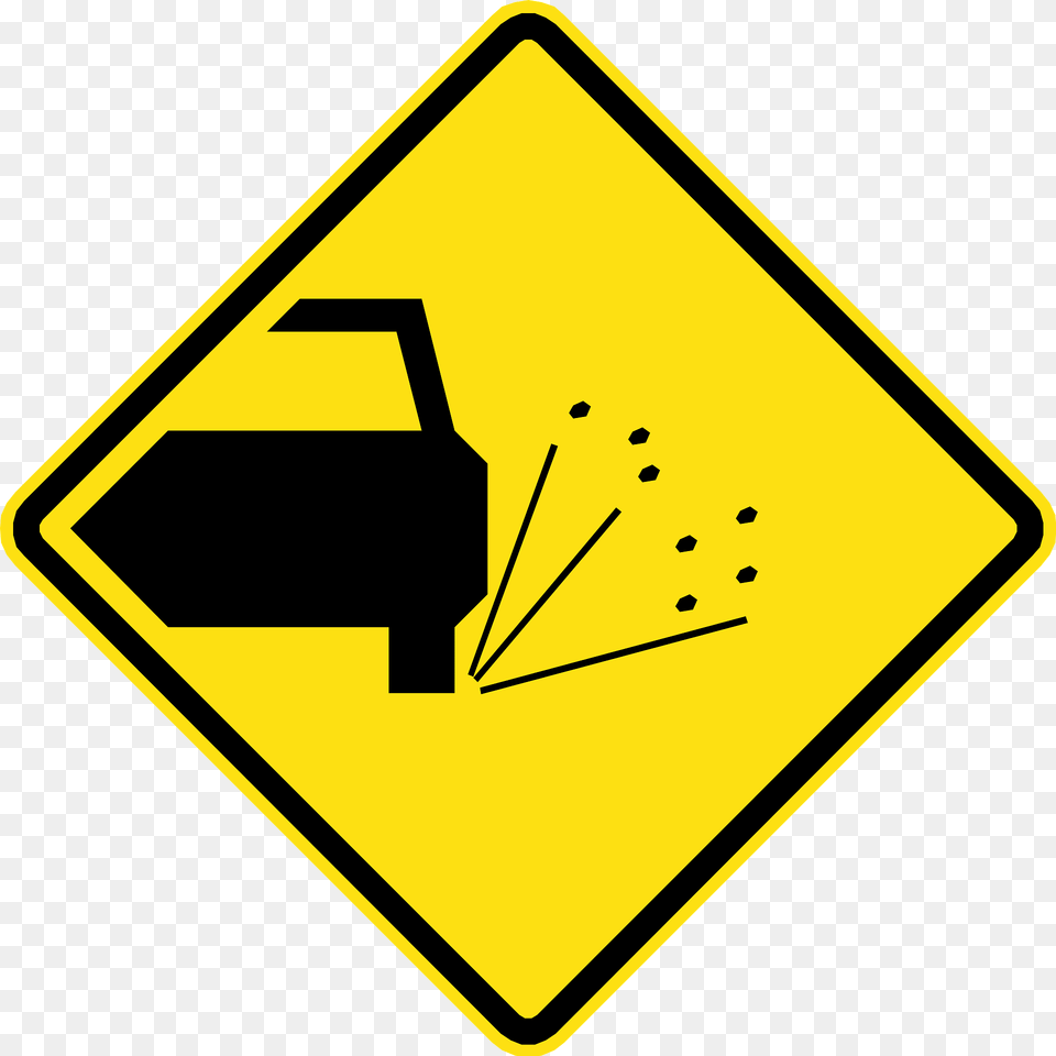 Loose Road Surface Sign In Chile Clipart, Symbol, Road Sign, Blackboard Png