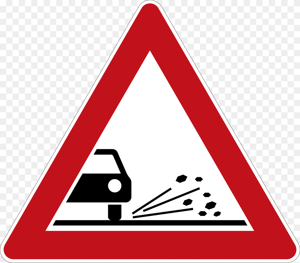 Loose Road Surface Sign In Germany Clipart, Symbol, Road Sign Free Png Download