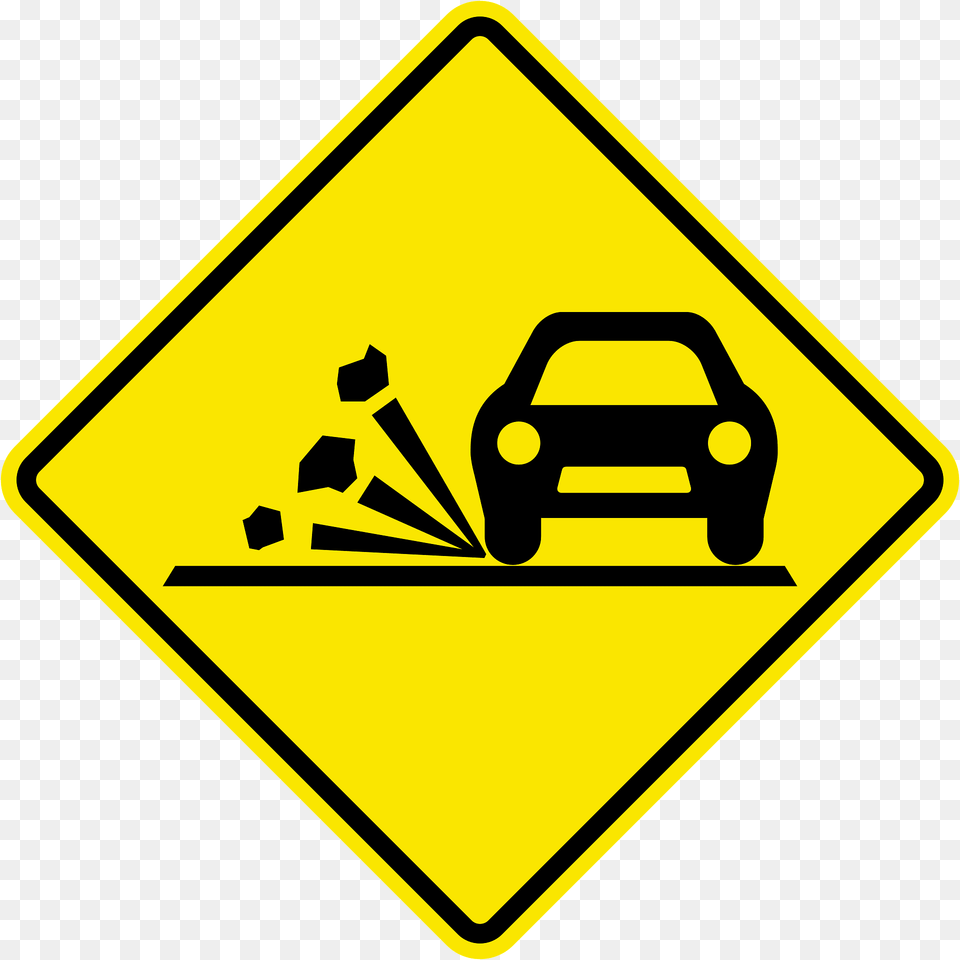 Loose Road Surface Sign In Jamaica Clipart, Symbol, Road Sign, Car, Transportation Free Png Download