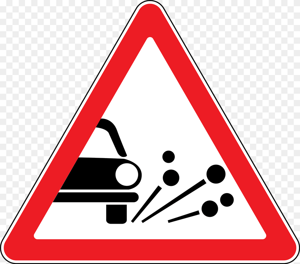Loose Road Surface Sign In Moldova Clipart, Symbol, Road Sign Free Png Download