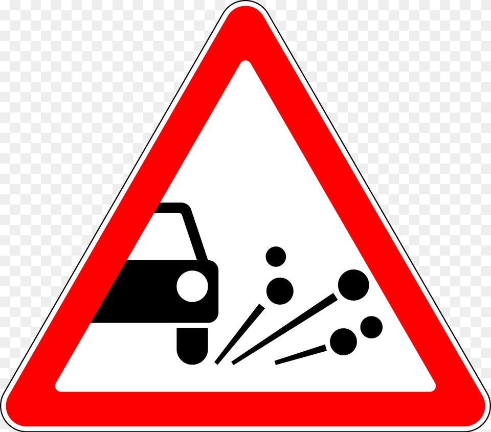 Loose Road Surface Sign In Russia Clipart, Symbol, Road Sign, Smoke Pipe Png