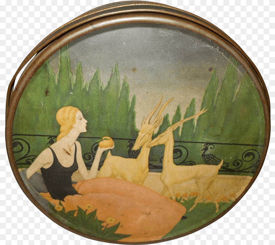 Loose Wiles Advertising Biscuit Tin With Handle Antique, Painting, Art, Adult, Person Png Image