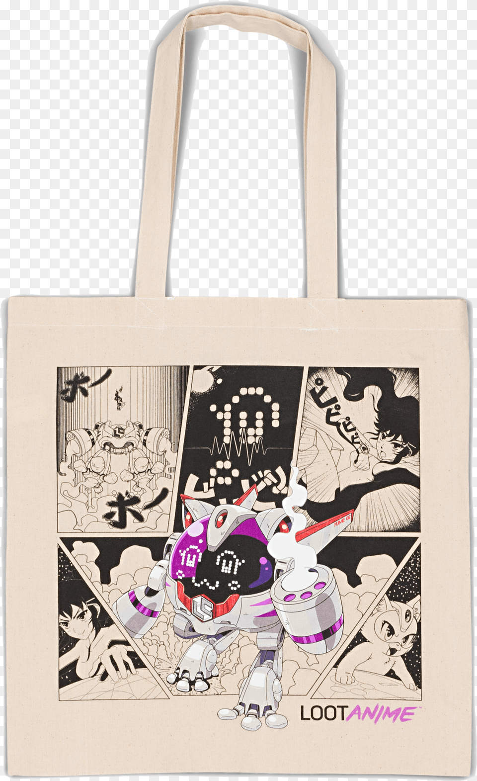 Loot Anime Yume Cat Mech Tote Bag Crate Exclusive Loot Anime February 2019, Accessories, Handbag, Tote Bag, Person Free Png