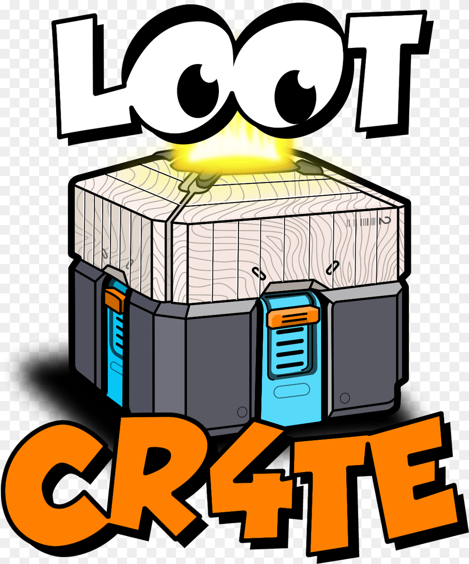 Loot Cr4te Logo Clipart Download, Bulldozer, Machine, Outdoors Png