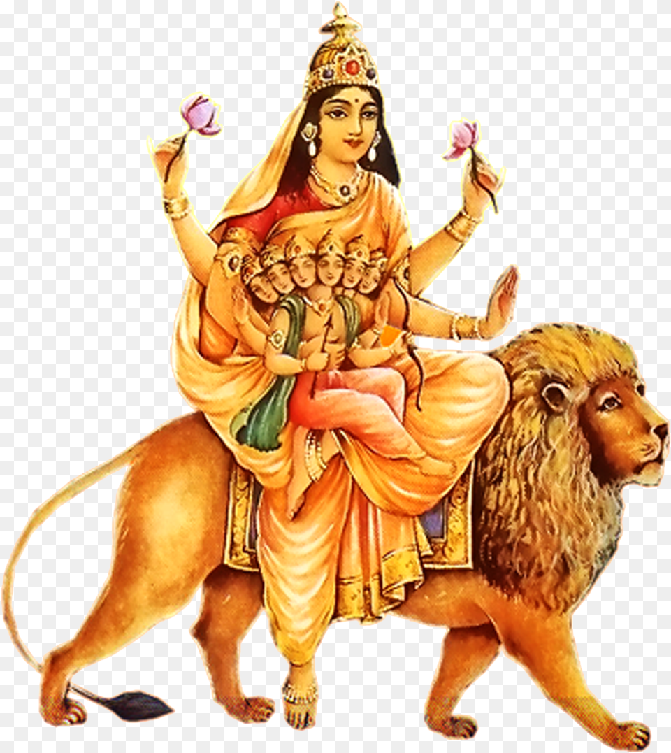 Lord Durga Pic Skanda Mata, Adult, Wildlife, Wedding, Person Free Png