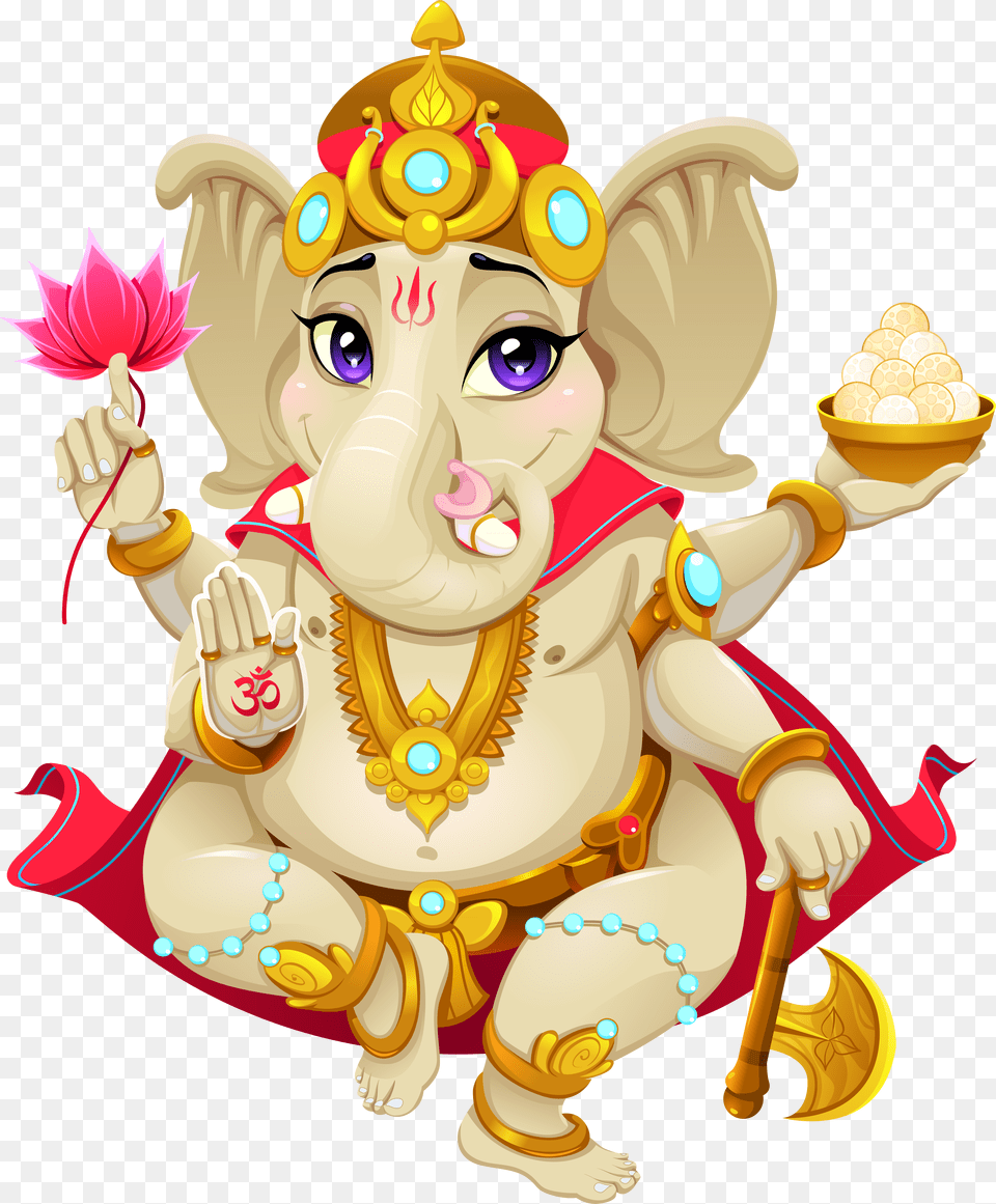 Lord Ganesha Ganesh Chaturthi Images Hd, Cream, Dessert, Food, Ice Cream Free Transparent Png