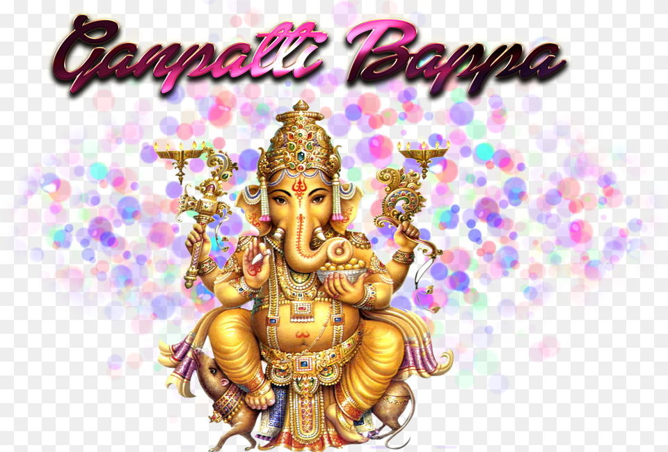 Lord Ganpatti Bappa Photo Background Anne Name, Adult, Wedding, Person, Woman Free Png Download