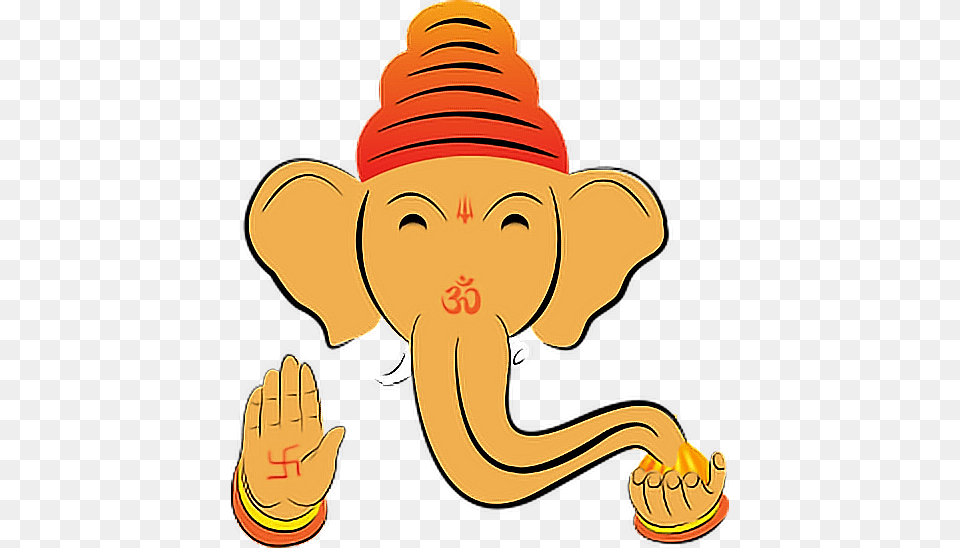 Lord God Vinayak Ganesh Foreground Background Hindu Ganpati Transparent, Baby, Person, Face, Head Free Png Download