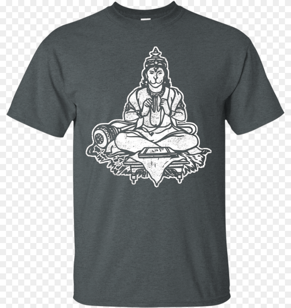 Lord Hanuman The Monkey God Yoga Hindu Sri Rama Apparel T Shirt, Clothing, T-shirt, Adult, Male Free Transparent Png